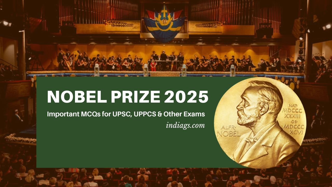 Nobel Prize 2025 – Important MCQs in English | UPSC, UPPCS, SSC, Current Affairs