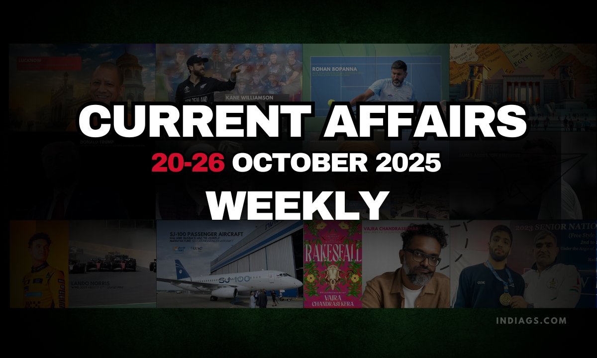 weekly current affairs 20-26 October 2025