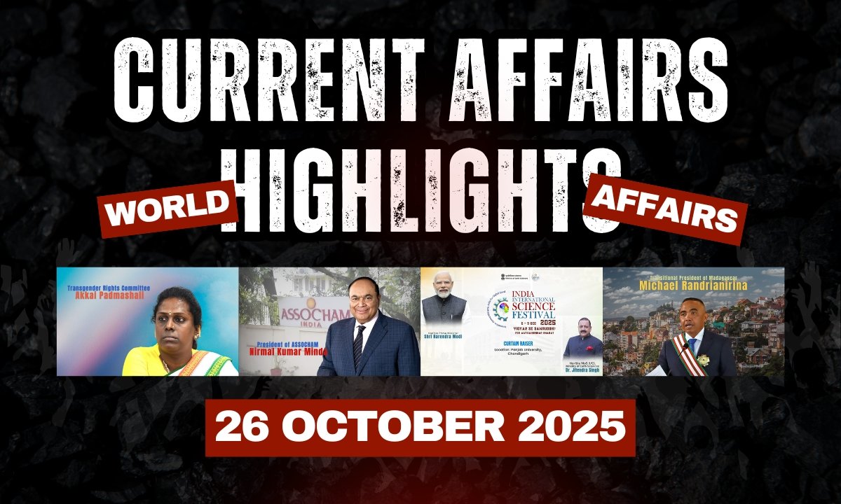 Current Affairs Highlights – 26 October 2025 | Latest National News
