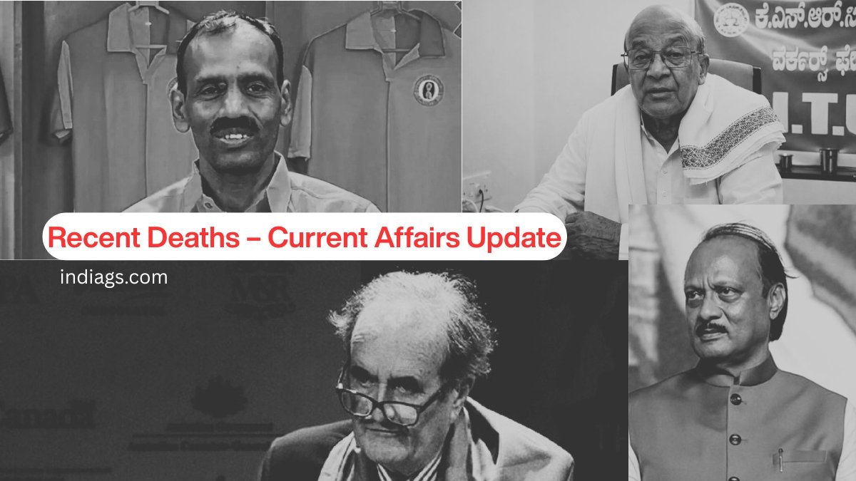 Recent Deaths – Current Affairs Update (For Exams & General Awareness)