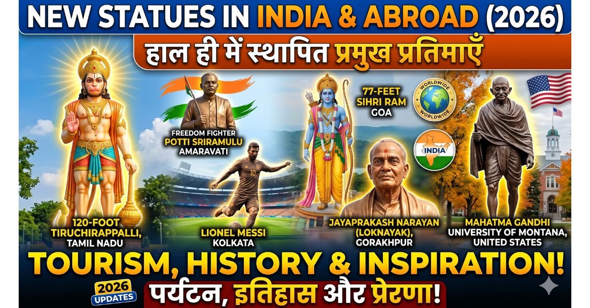 Recently Installed Statues in India and World 2026 | Latest Current Affairs