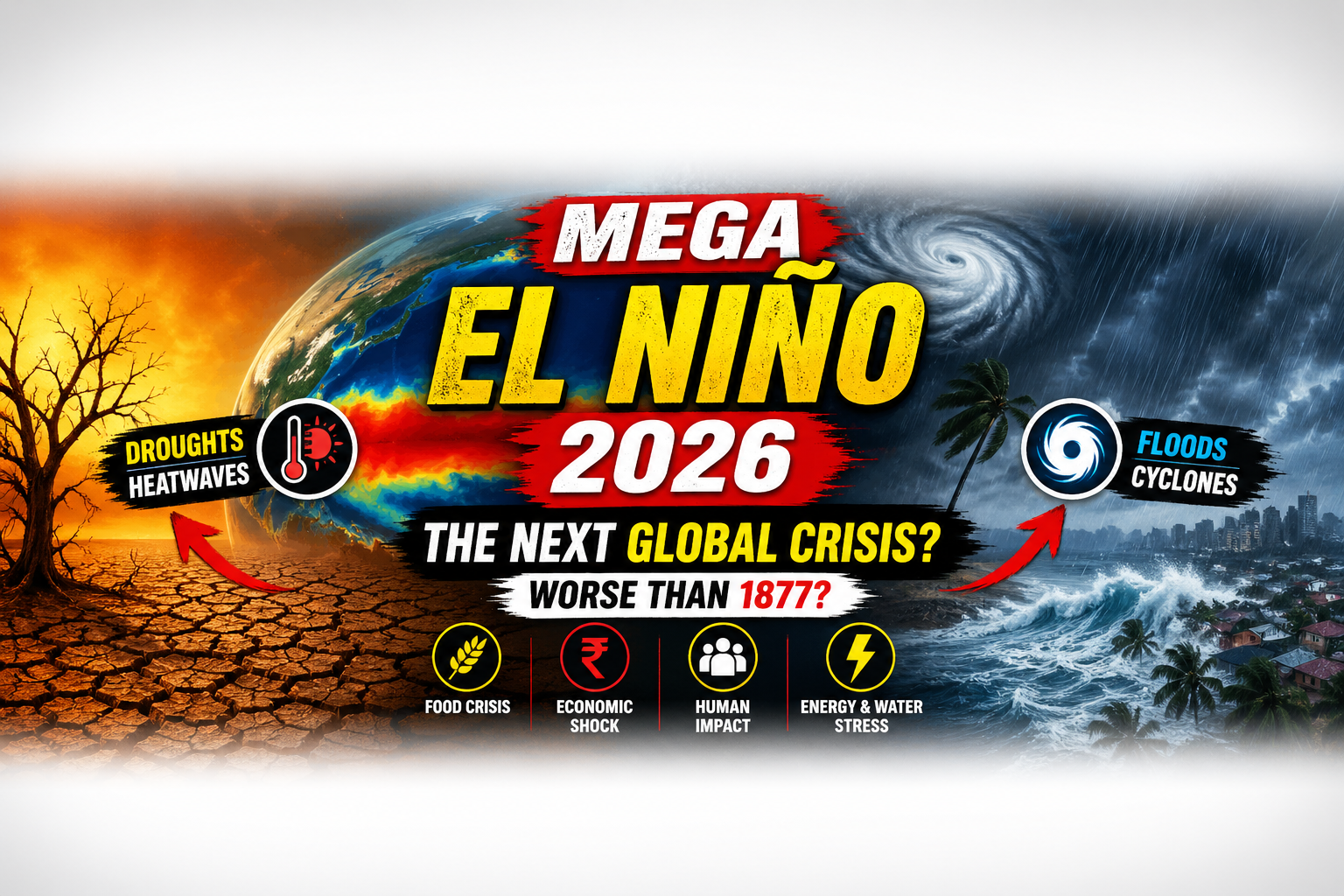 Mega El Niño 2026 Explained: Global Impact, India Effects & Climate Crisis Warning