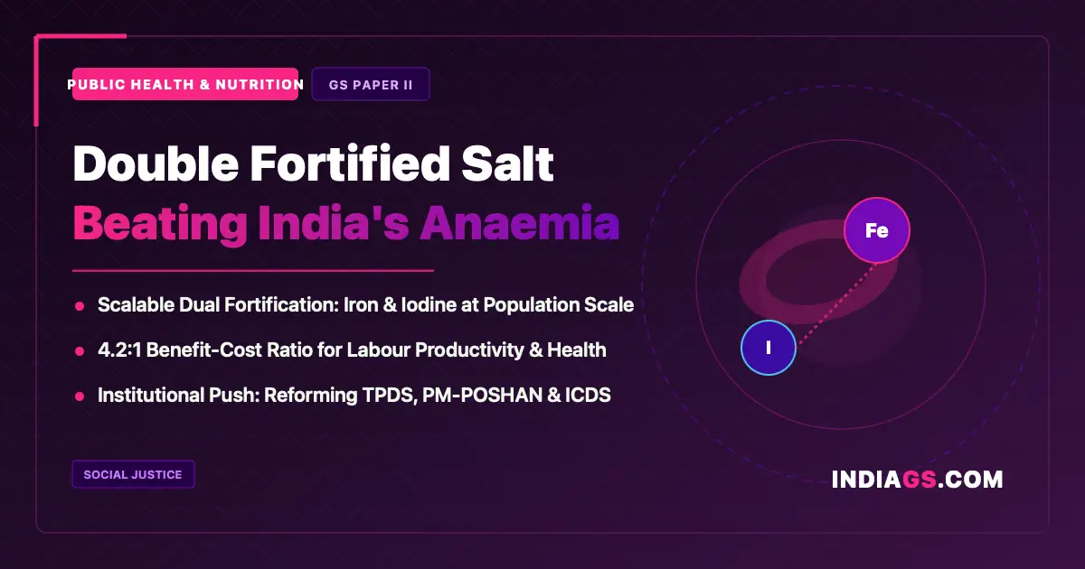 Double Fortified Salt: An Institutional Strategy to Tackle Anaemia in India