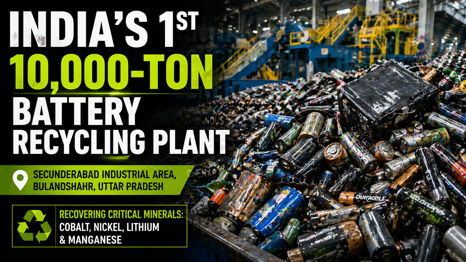 Rocklink India opens 10,000 tpa battery & rare-earth recycling plant in UP (2026)