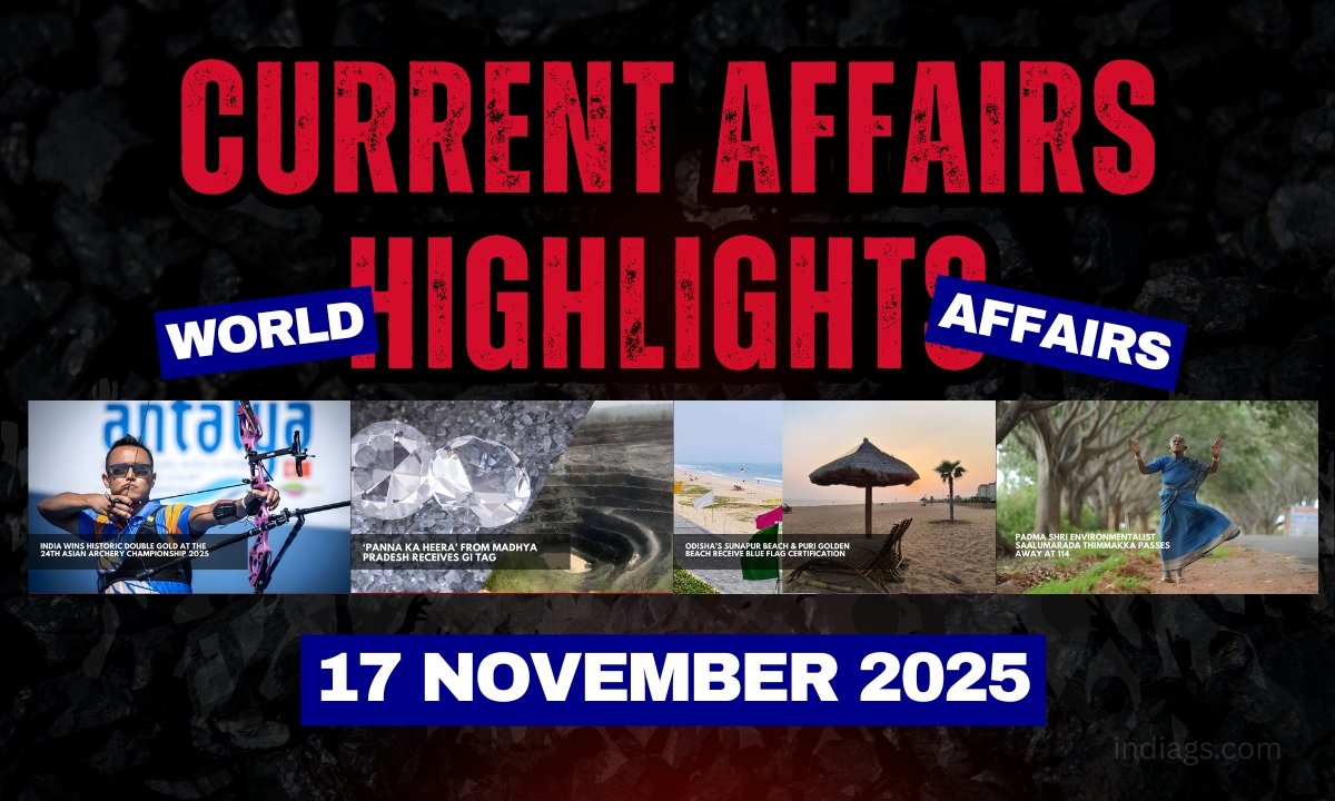 Latest current affairs of 17 November 2025