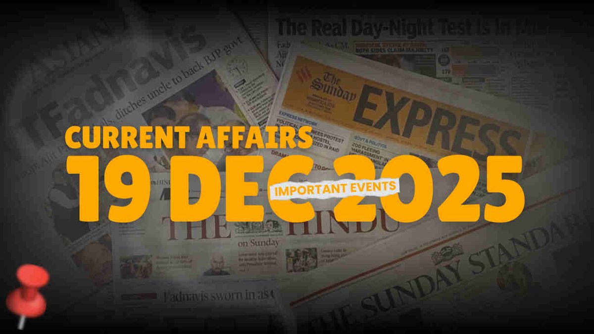 Current Affairs 19 December 2025, Current Affairs Today 19 Dec 2025, Daily Current Affairs Questions