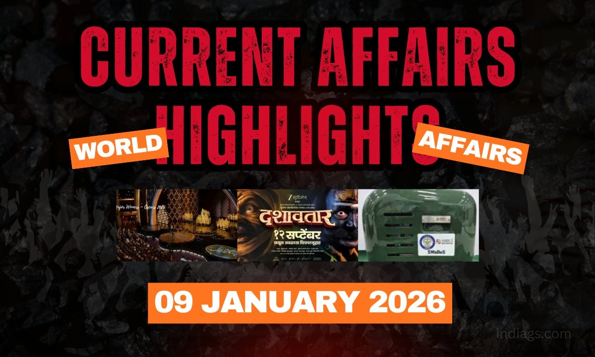 Current Affairs Highlights 09 January 2026  National and International updates